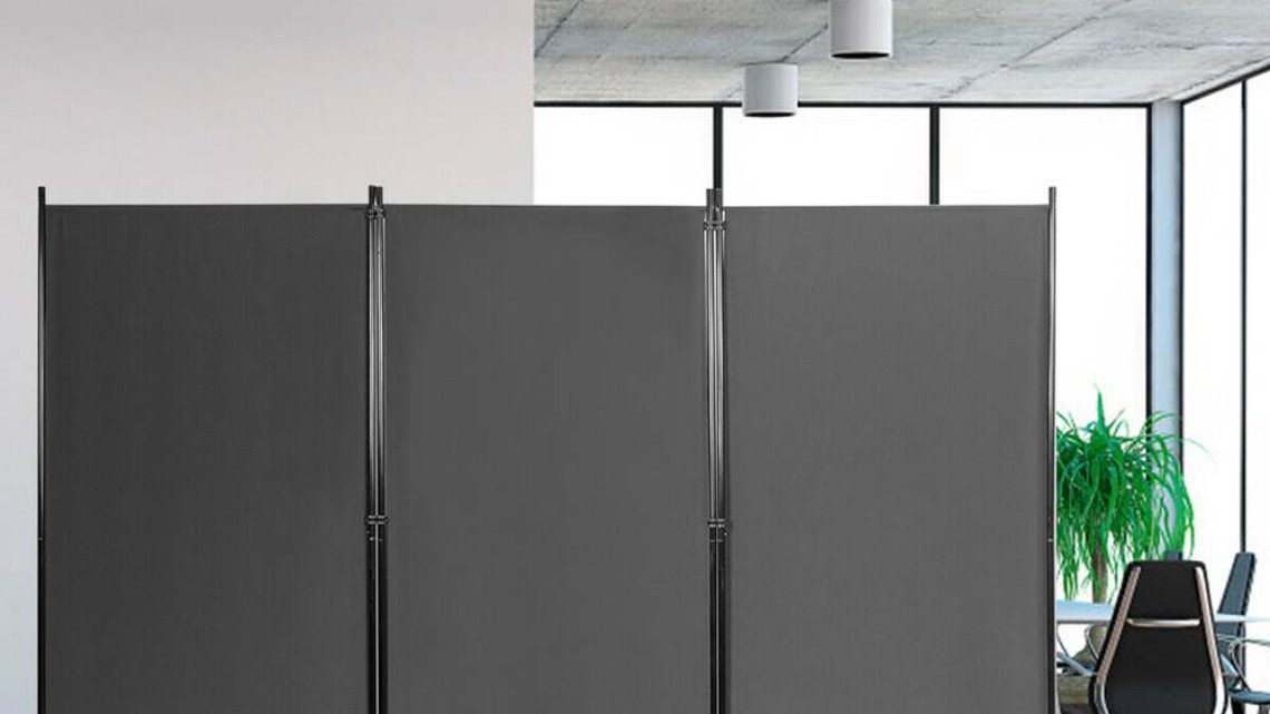 Timeless Tools Mobil térelválasztó 260x180cm, szürke