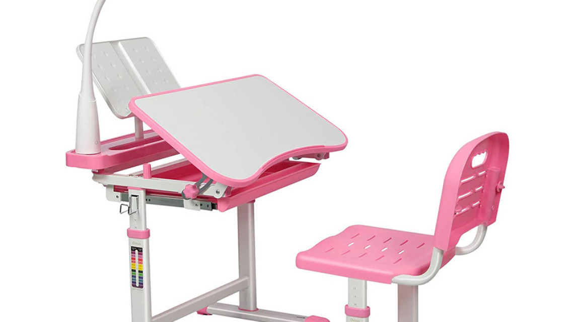 Timeless Tools Állítható magasságú, többfunkciós, gyerek íróasztal-rózsaszín