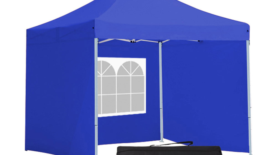 Timeless Tools Összecsukható kerti pavilon több típusban-2,9x2,9 méteres-kék-pavilon+oldalfal+hordtáska