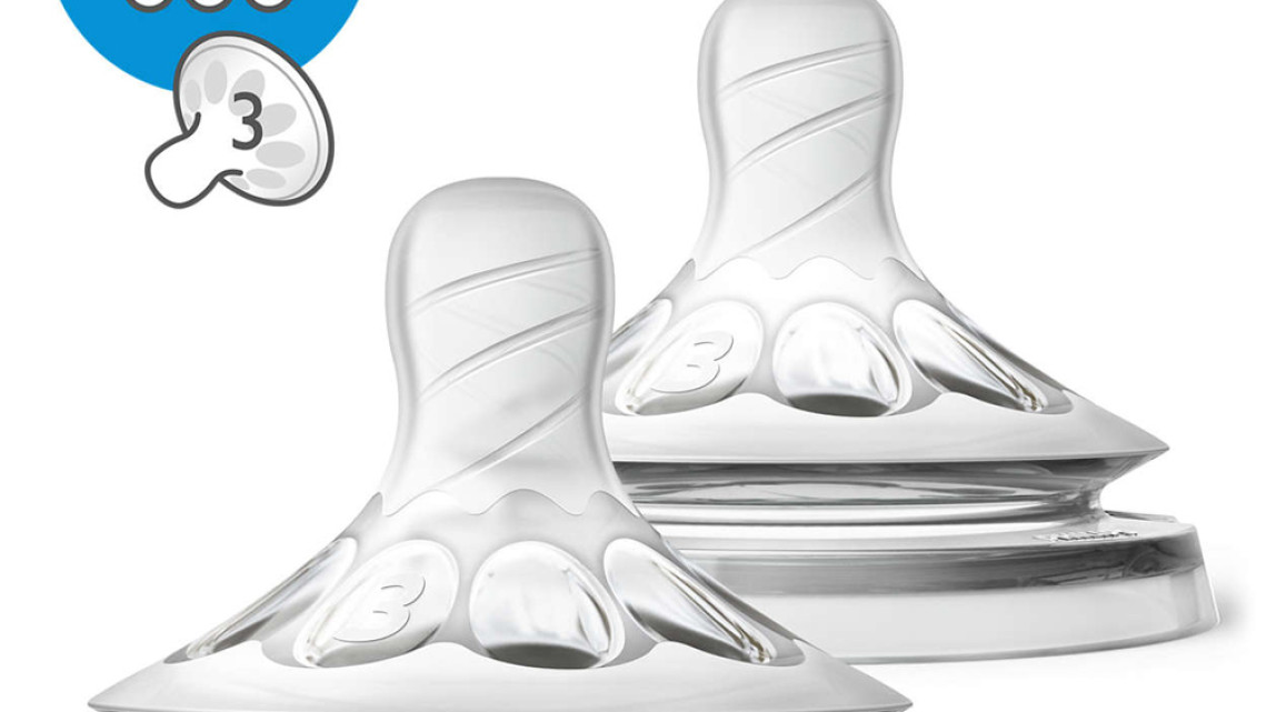 Avent etetőcumi Natural 2db 3 lyukú 3hó 