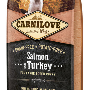 CarniLove Puppy Large Salmon &amp; Turkey-Lazac-Pulyka Hússal 12kg