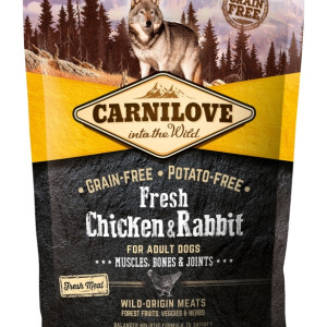Carnilove Fresh Adult Dog Chicken &amp; Rabbit Muscles, Bones &amp; Joints-  Csirke és Nyúl Hússal 1,5kg
