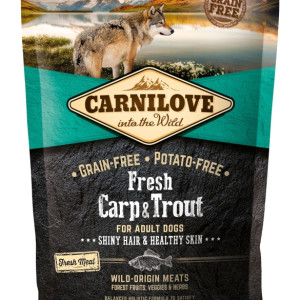 Carnilove Fresh Adult Dog Carp &amp; Trout Hair &amp; Healthy Skin- Ponty &amp; Pisztráng  Hússal 1,5kg