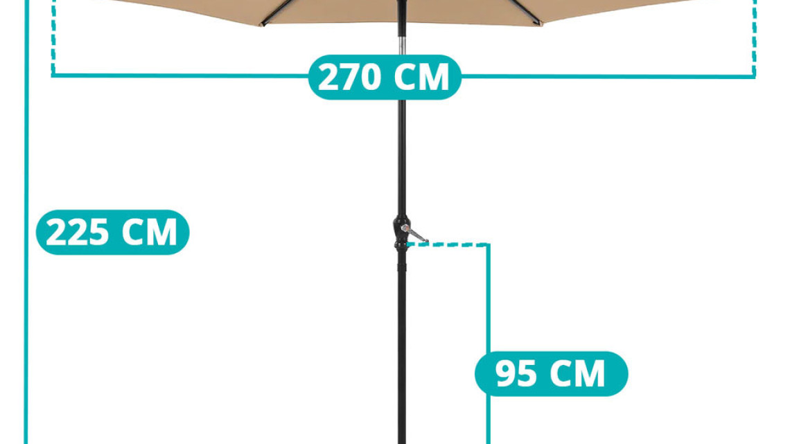 Timeless Tools Dönthető, nagy méretű napernyő