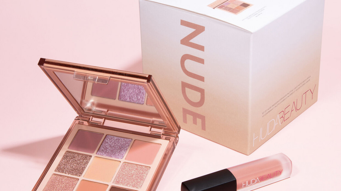 Huda Beauty Nude Obsessions Szemhéjfesték paletta és Rúzs
