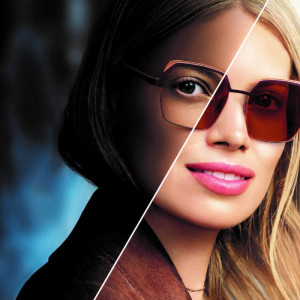 Fényre sötétedő FotoCrom lencse  barna vagy szürke színben, kerettel