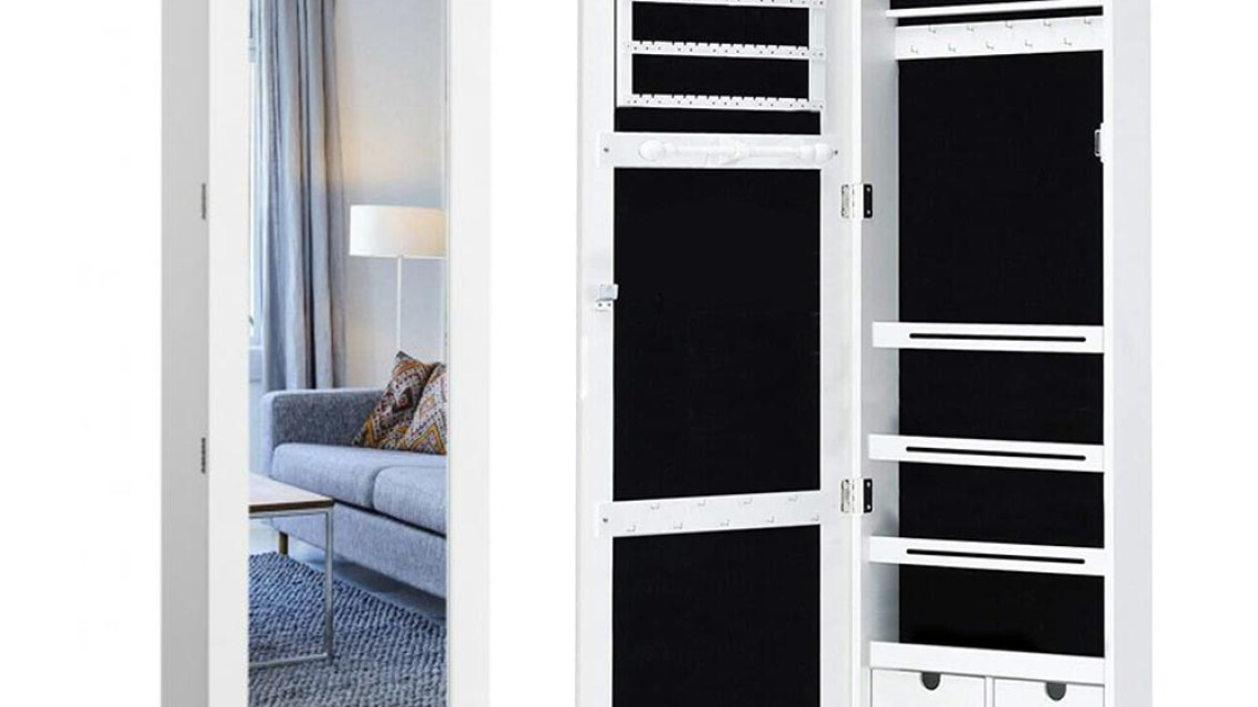 Timeless Tools Fali tükrös ékszertartó világítással