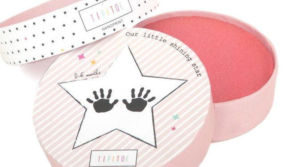 TIPITOE kéznyomat készítő, 0-6 hónap, rózsaszín