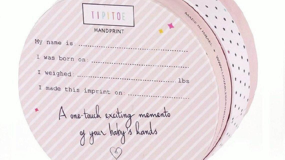 TIPITOE kéznyomat készítő, 0-6 hónap, rózsaszín