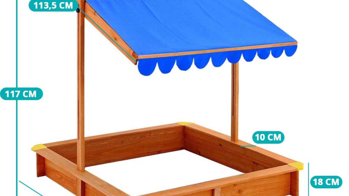 Timeless Tools Homokozó árnyékoló tetővel