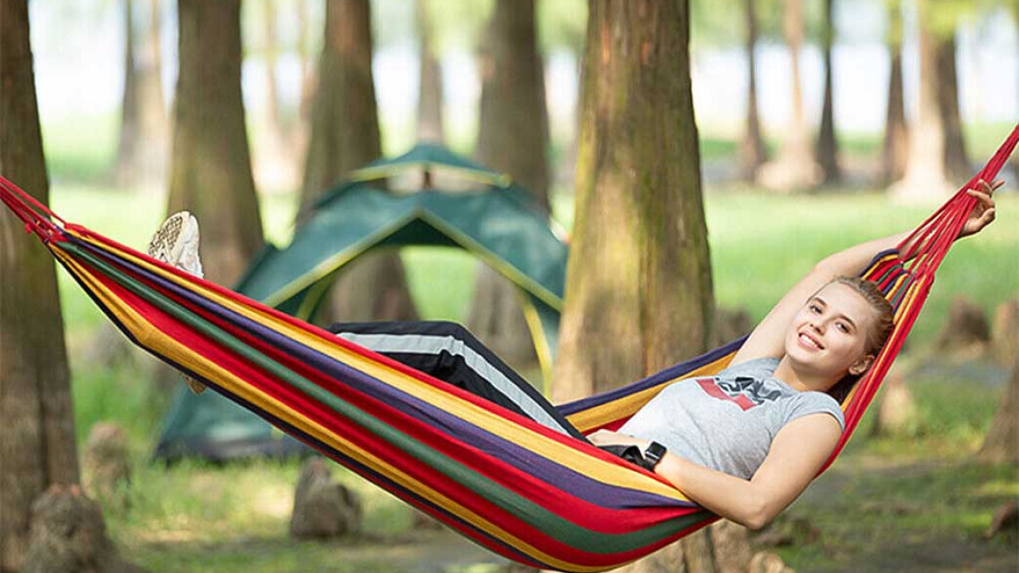 Timeless Tools Kétszemélyes függőágy-piros