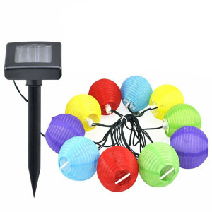 Timeless Tools 10 db-os, színes, szolár lampionfüzér