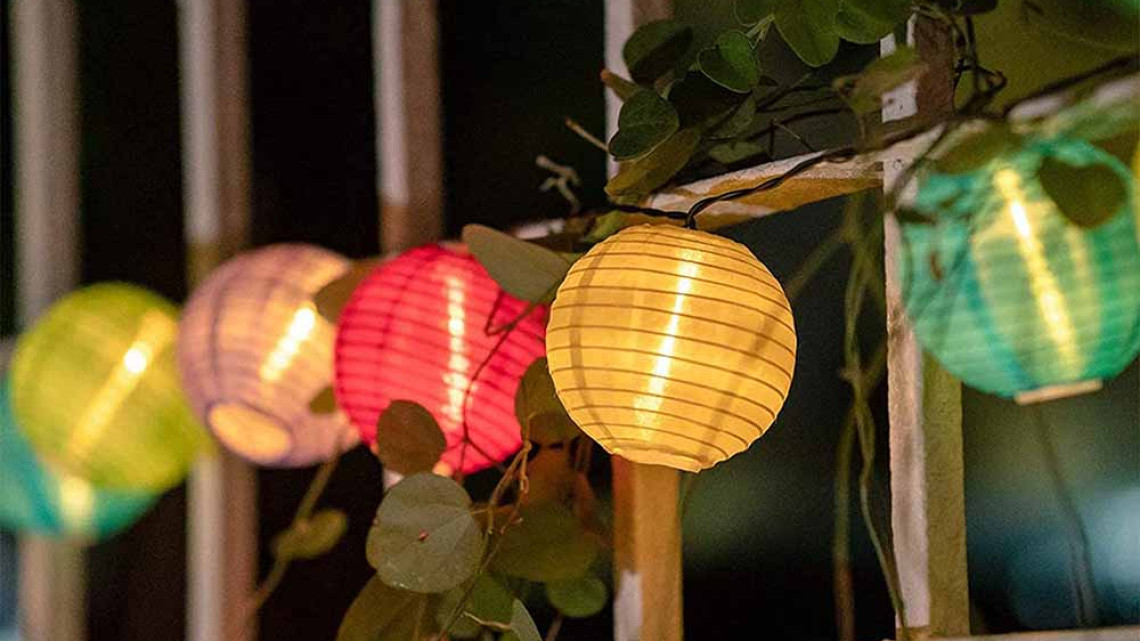 Timeless Tools Party lampion, 10 LED-es, elemes