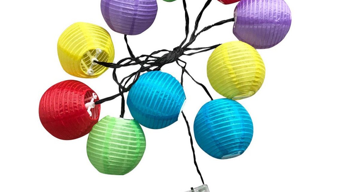 Timeless Tools Party lampion, 10 LED-es, elemes