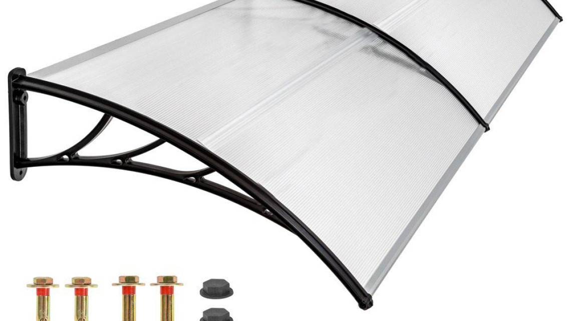 Timeless Tools Műanyag előtető több méretben és színben-240x90 cm-fekete