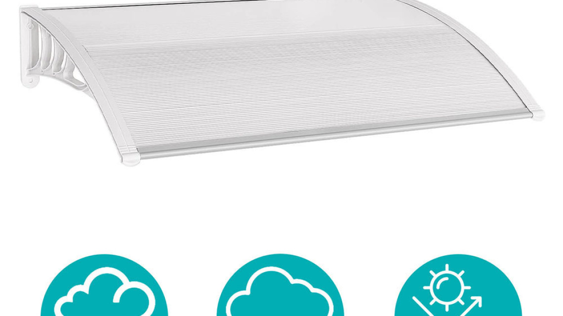 Timeless Tools Műanyag előtető több méretben és színben-120x90 cm-fehér