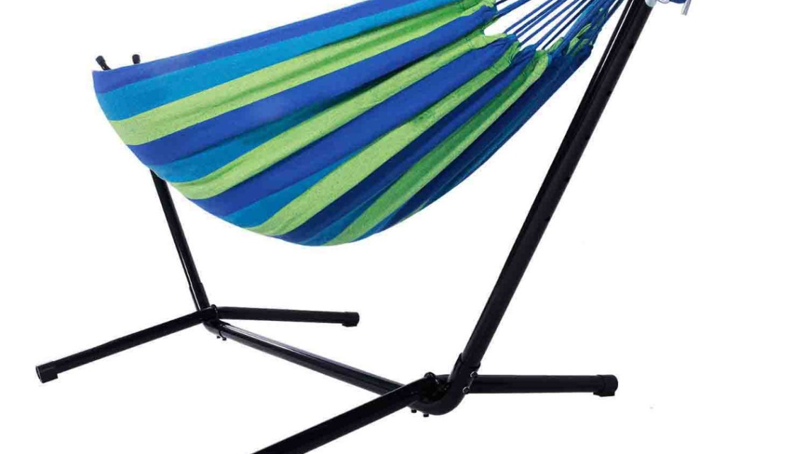 Timeless Tools Tartóállvány ajándék 2 személyes függőággyal-kék