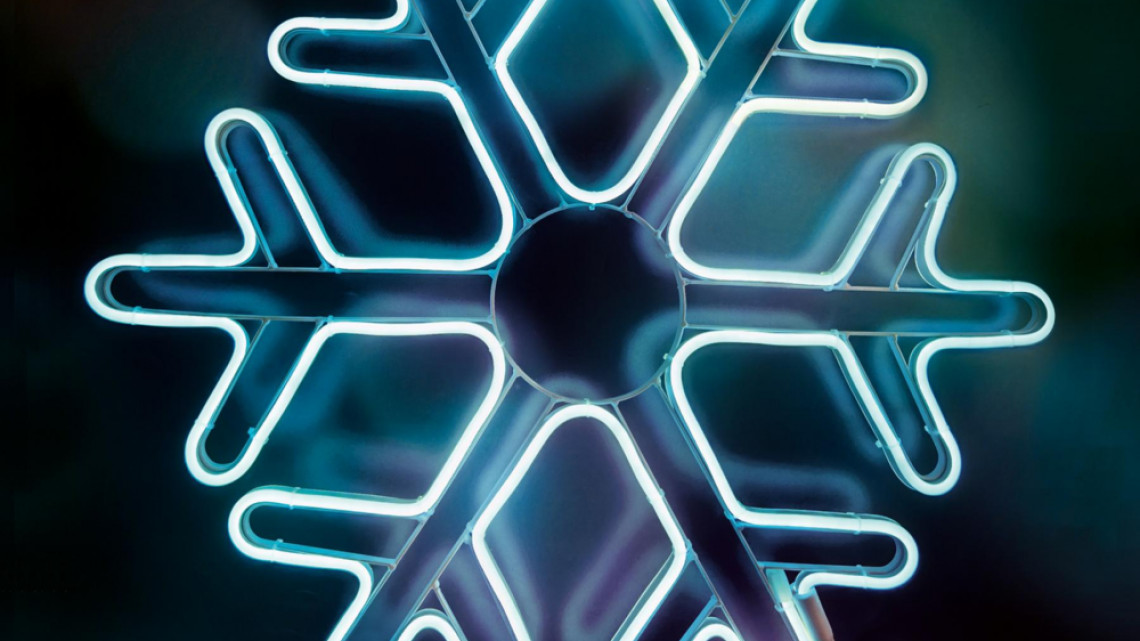 LED-es neon light figura, hókristály