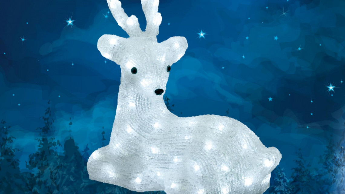 LED-es rénszarvas dekoráció