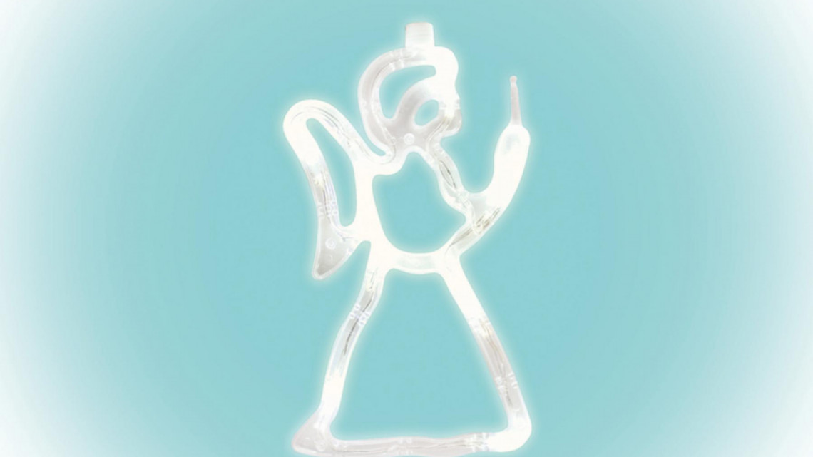 LED-es ablakdísz, angyal, 19cm, 4,5V