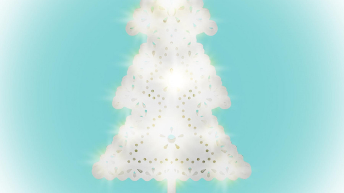 LED-es asztali dísz, fenyőfa, 4,5V