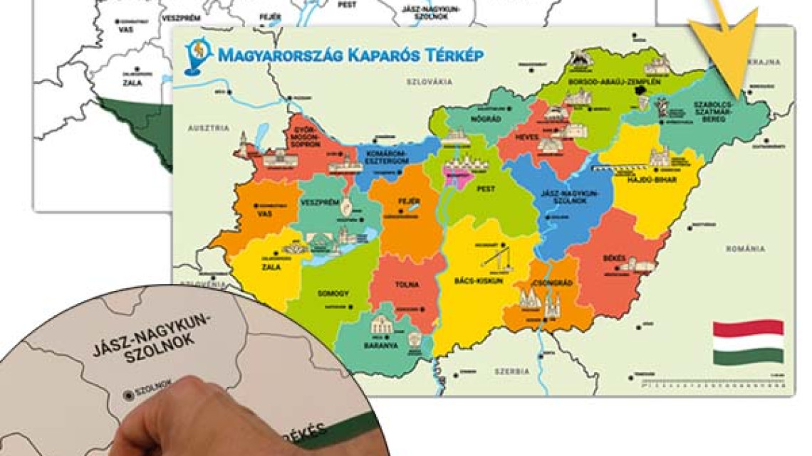 Timeless Tools Magyarország kaparós térkép