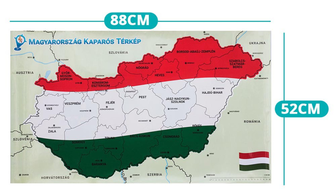 Timeless Tools Magyarország kaparós térkép