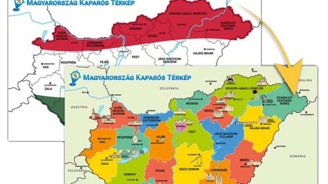 Timeless Tools Magyarország kaparós térkép