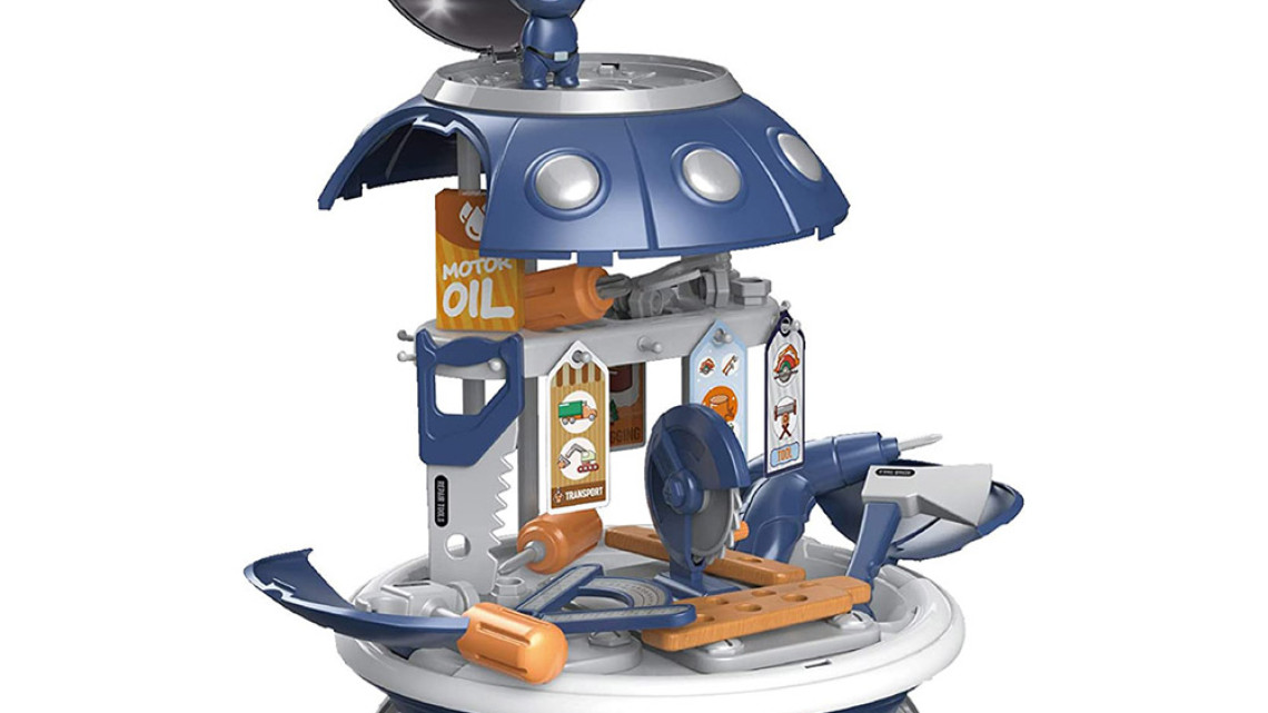 Timeless Tools UFO játék szerszámkészlet és projektor, 52 részes