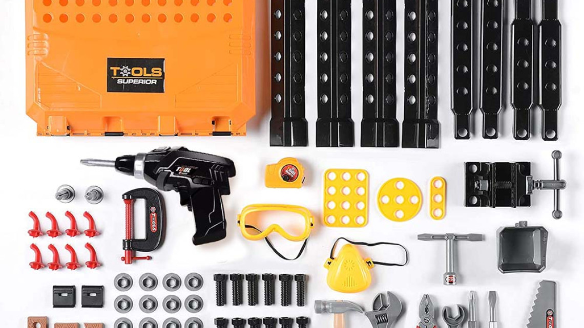 Timeless Tools Játék szerszám asztal, 100 db-os