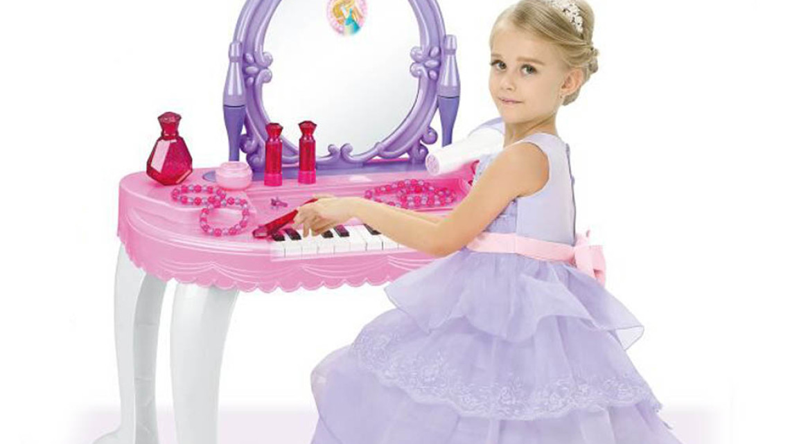 Timeless Tools 2 az 1-ben játék fésülködő asztal és zongora