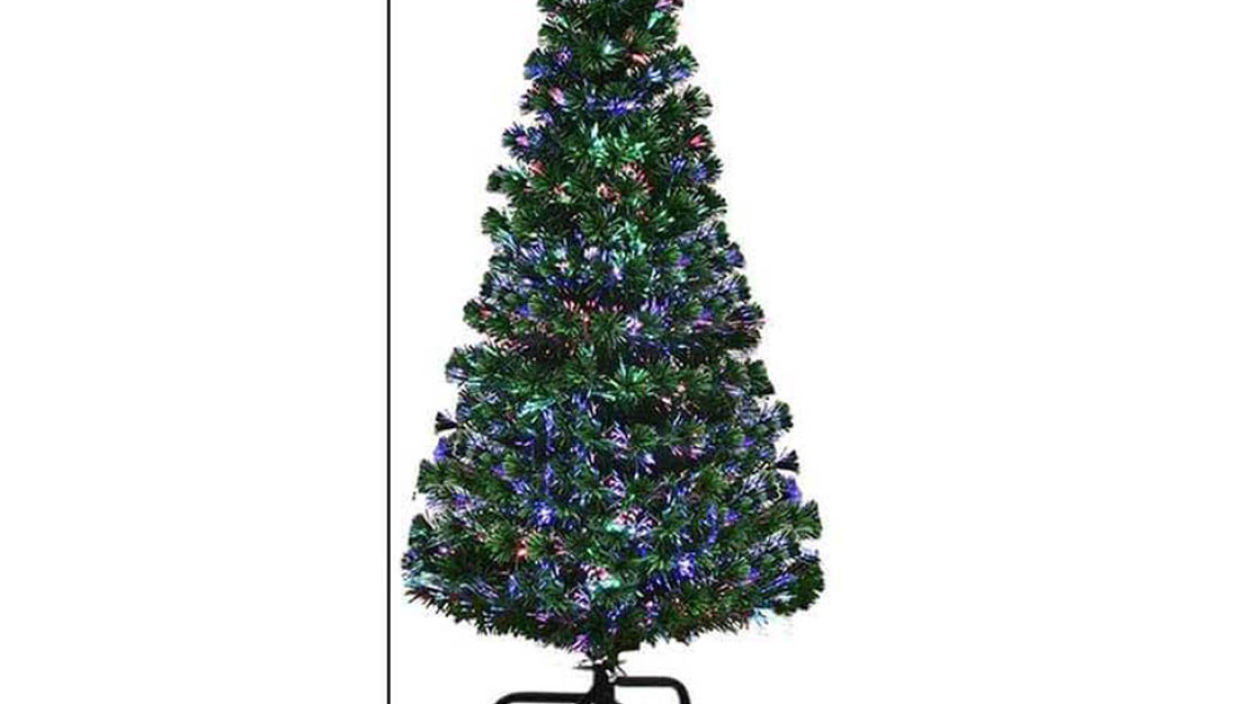 Timeless Tools Műfenyő száloptikával színes LED-del több típusban-150 cm-es
