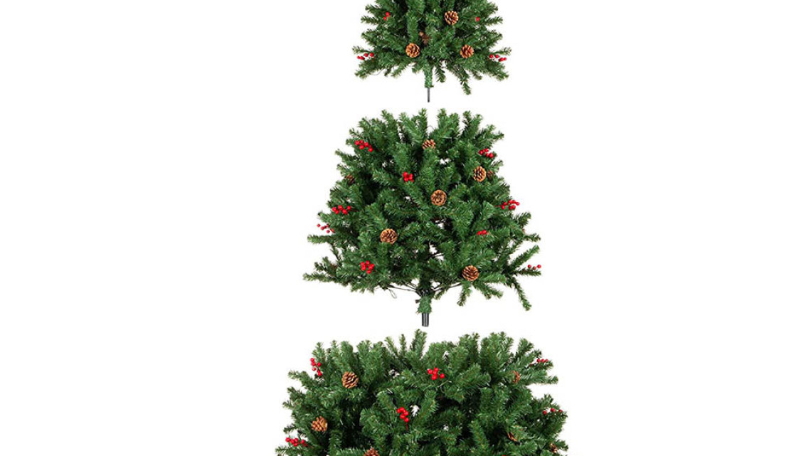 Timeless Tools LED-es műfenyő több típusban, melegfehér-320 LED-es, 210 cm