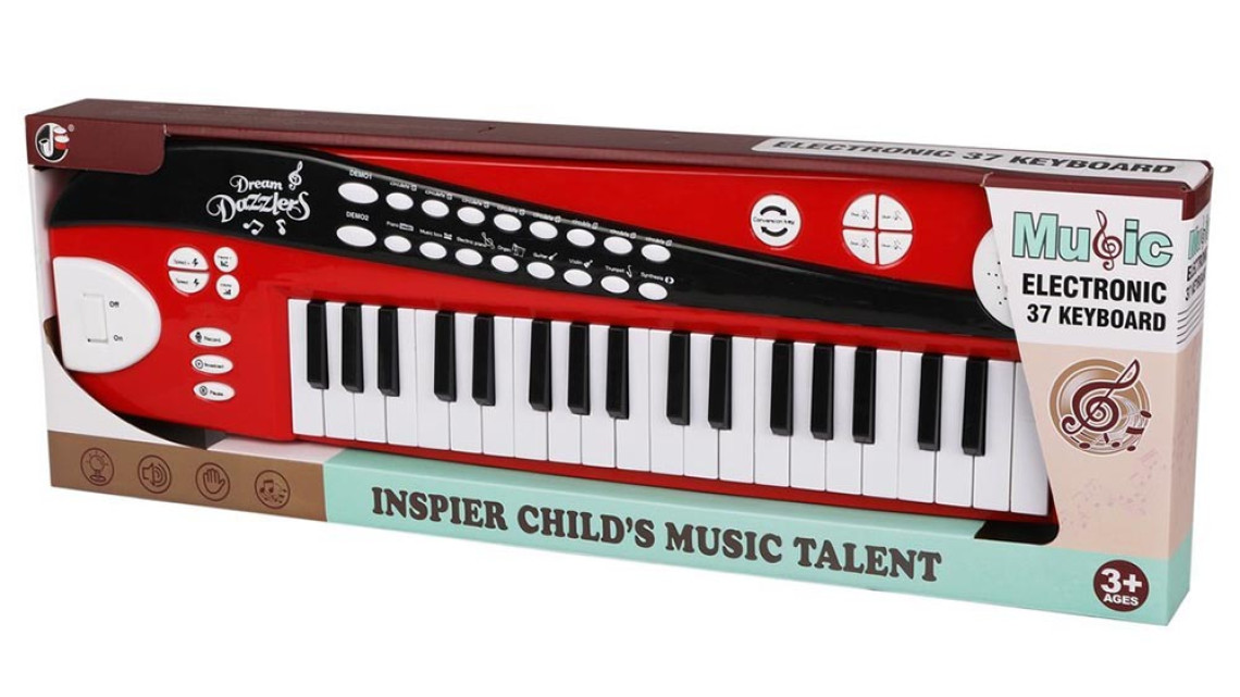 Timeless Tools Játék szintetizátor több típusban-piros