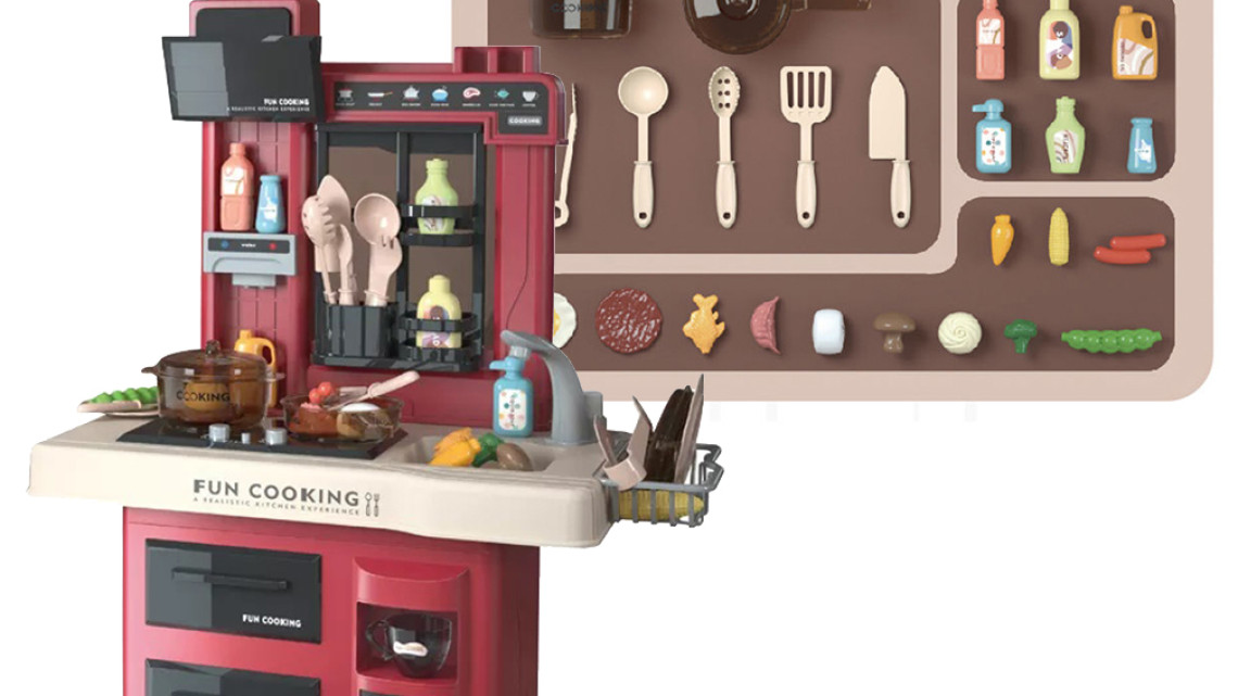 Timeless Tools Játékkonyha, több típusban-piros