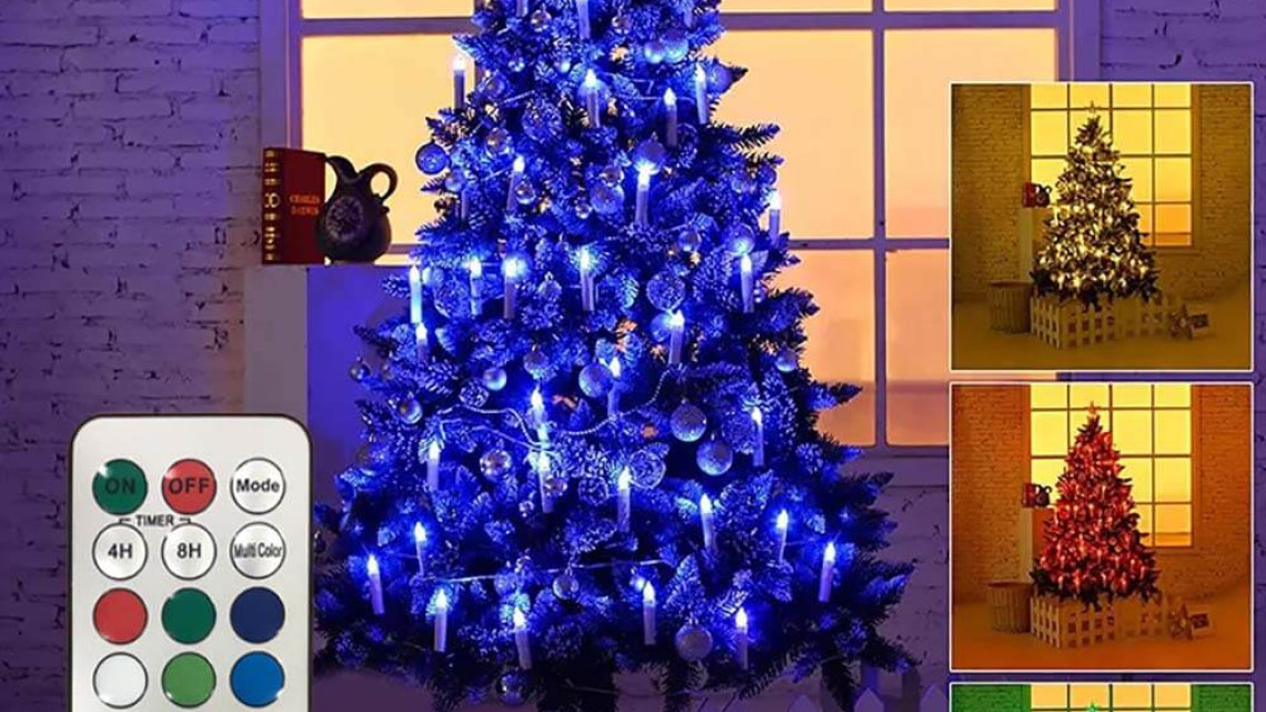 Timeless Tools Vezeték nélküli gyertya szett, 30 db-os, távirányítóval, több színben-színes