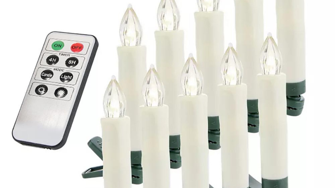 Timeless Tools Vezeték nélküli gyertya szett, 30 db-os, távirányítóval, több színben-színes