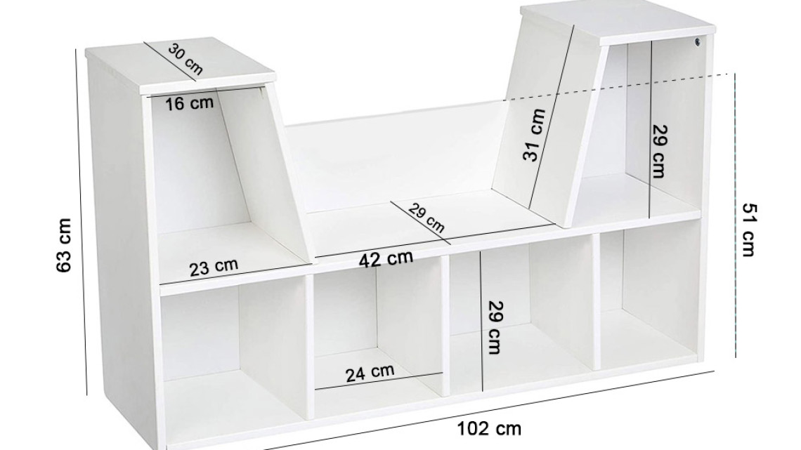 Timeless Tools Tárolópolc ülőhellyel, párnával