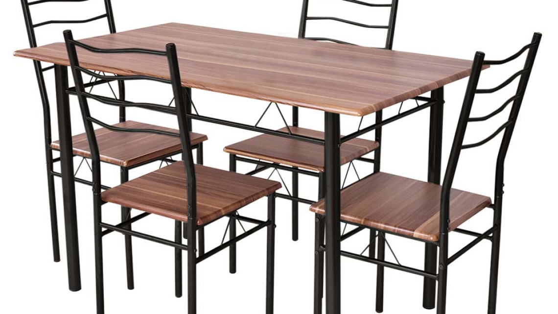 Timeless Tools Fémvázas étkezőasztal 4 székkel