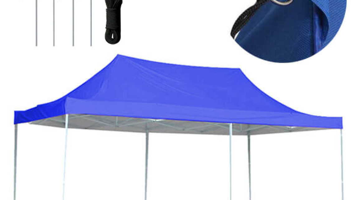 Timeless Tools Összecsukható kerti pavilon több típusban-2,9x5,7 méteres-kék-pavilon