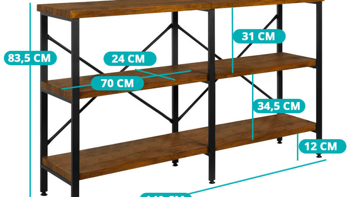 Timeless Tools Háromszintes tároló polc