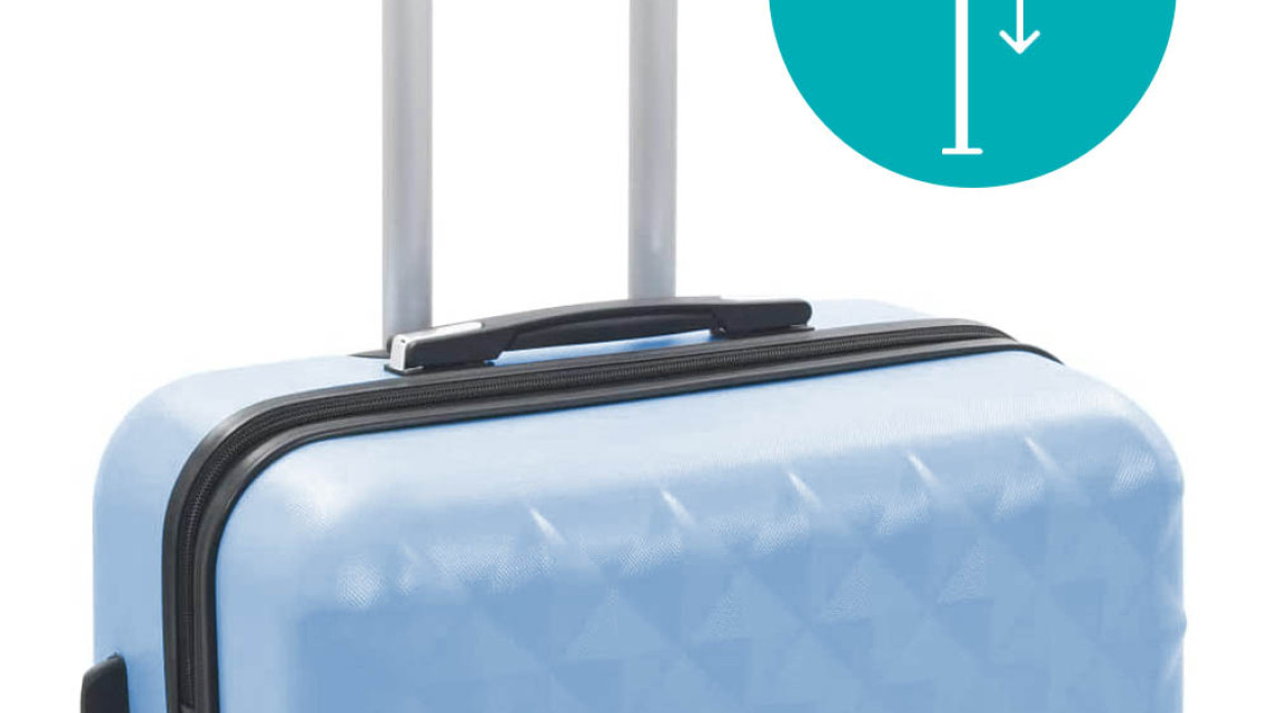 Timeless Tools Utazóbőrönd szett kozmetikai táskával, több színben-acélkék