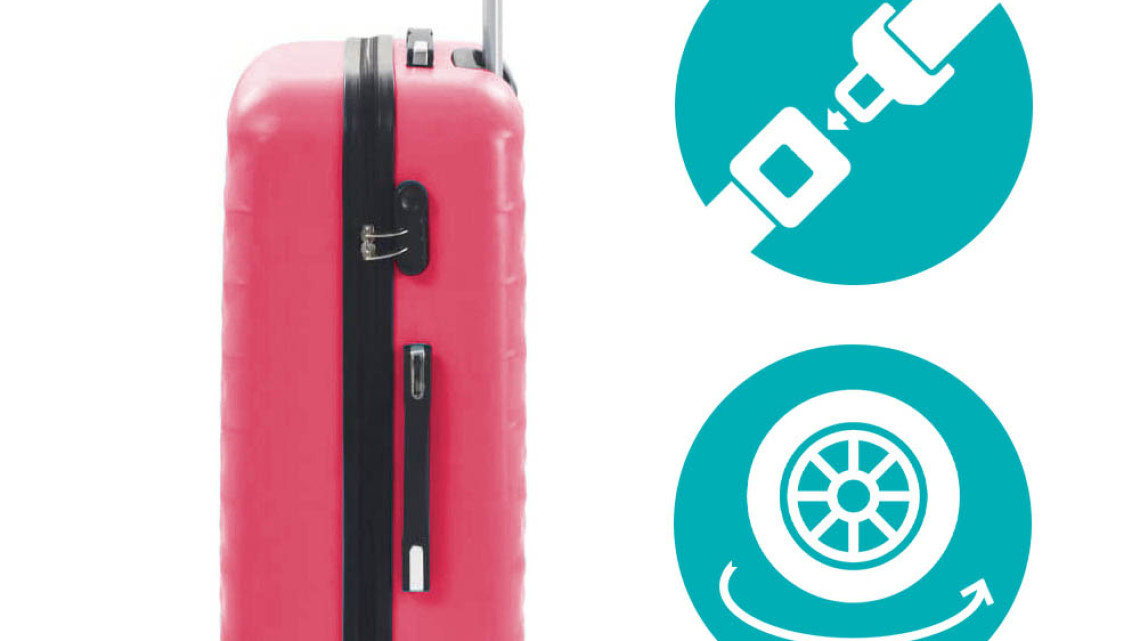 Timeless Tools Utazóbőrönd szett kozmetikai táskával, több színben-mályva