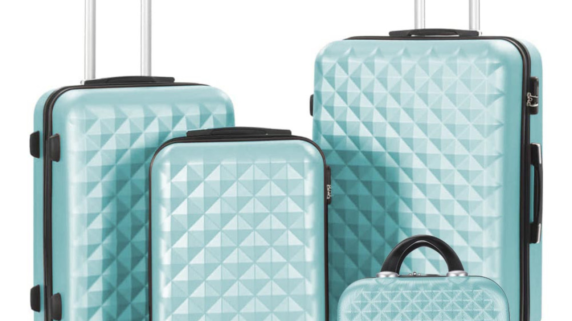 Timeless Tools Utazóbőrönd szett kozmetikai táskával, több színben-mentazöld