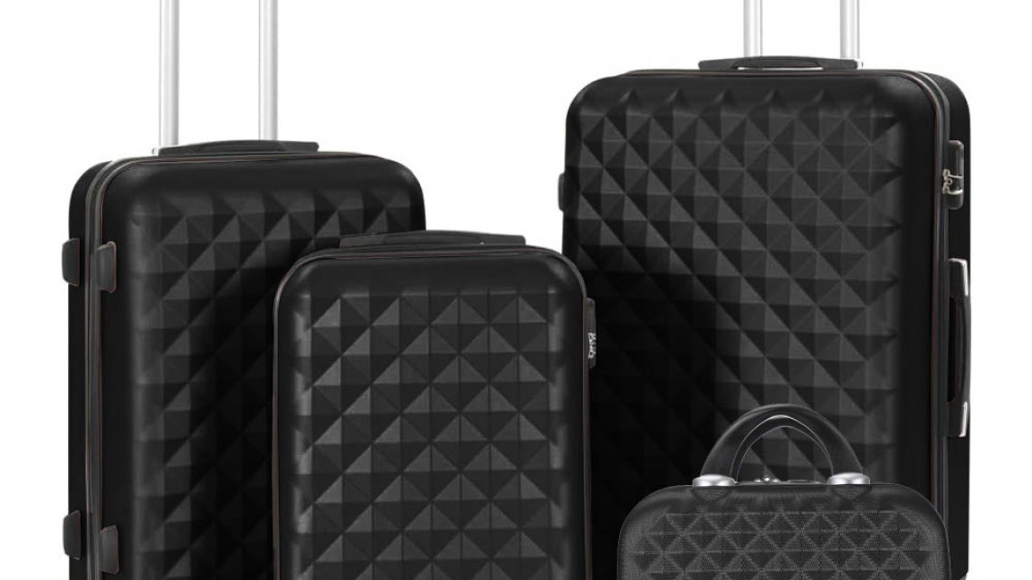 Timeless Tools Utazóbőrönd szett kozmetikai táskával, több színben-fekete