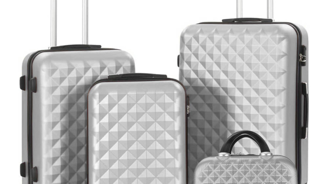 Timeless Tools Utazóbőrönd szett kozmetikai táskával, több színben-szürke