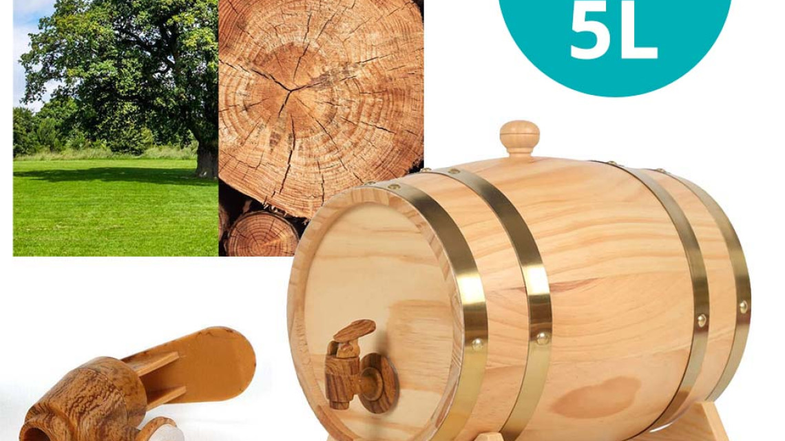 Timeless Tools Tölgyfa hordó 5 literes