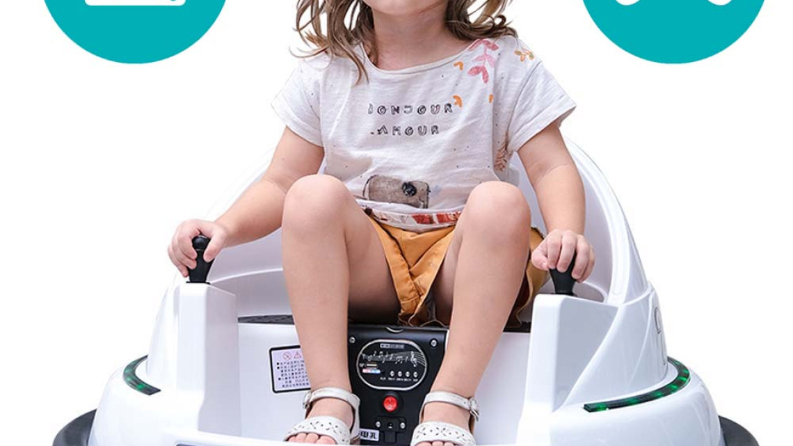 Timeless Tools Elektromos gyermek dodzsem 6V, akku+távirányító, fehér