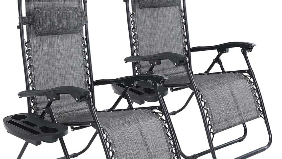 Timeless Tools Zéró gravitáció szék napellenzővel és pohártartóval 2 db, több színben-szürke