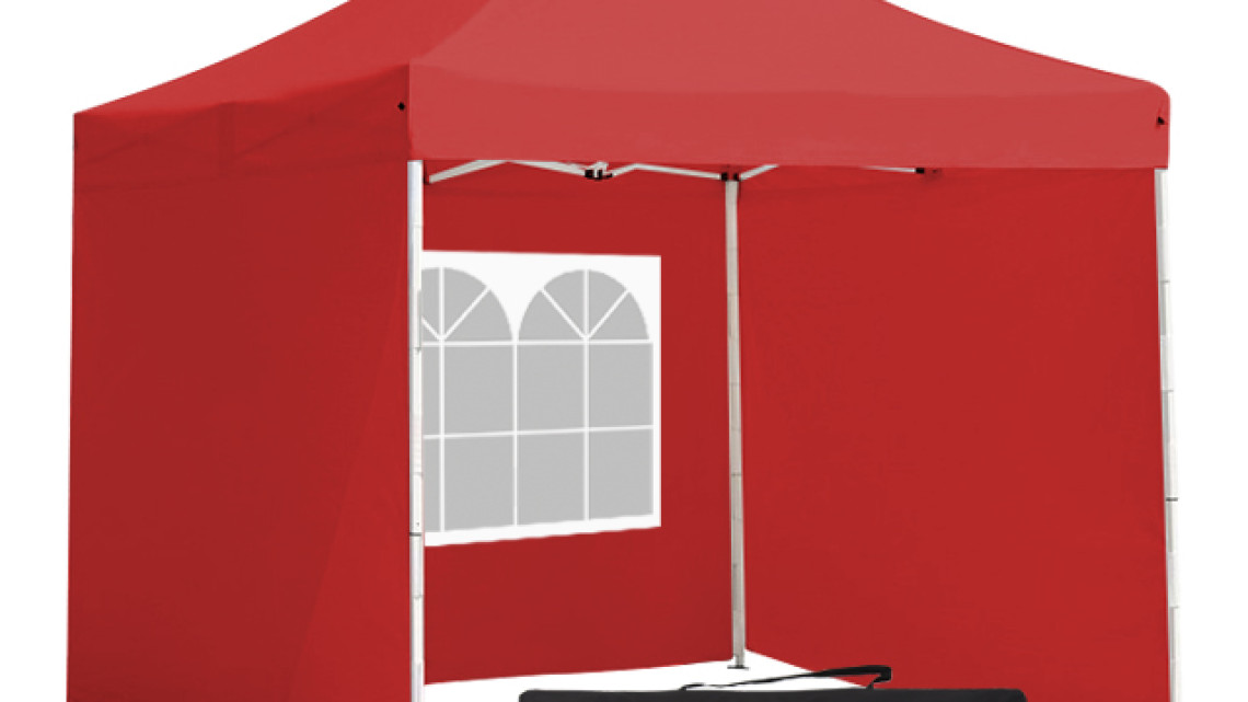Timeless Tools Összecsukható kerti pavilon több típusban-2,9x2,9 méteres-piros-pavilon+oldalfal+hordtáska